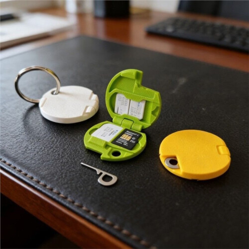 3D Printed SIM & TF Card Holder, Portable Memory Card Storage Case,Shockproof Holder White 2