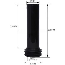 1set Concealed Toilet Tank Drain Pipe 18.5cm Straight Pipe Set (with Screws), Tank Flushing Pipe Replacement