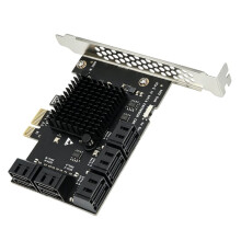 Scheda di Espansione Controller PCI-e X1 A 3.0 da 10 Porte 6Gbps, Driver Richiesto, per Windows XP 7 8 10 SSD HDD