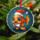 Goldfish Glass Ornament with Red Santa Hat 4