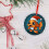 Goldfish Glass Ornament with Red Santa Hat 8