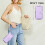 Purple Leather Wallet Case with Strap for Samsung Galaxy 8