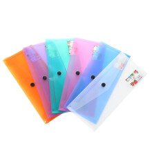 Plastic Document Folder with Snap Button 6 Pcs