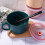 Microwavable Ceramic Soup Bowl with Handle and Lid 30.4 oz 6