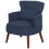 Corduroy Retro Accent Chair - Blue 2