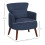 Corduroy Retro Accent Chair - Blue 5