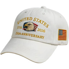 Red Baseball Cap USA 250th Anniversary Adjustable