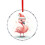 Flamingo Santa Hat Ornament Glass Christmas Tree Decor 1