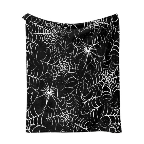 Halloween Spider Web Velvet Blanket 28x40 Inch