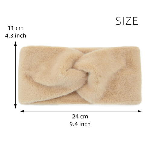Warm Plush Headband for Women Solid Color Ear Warmer 2