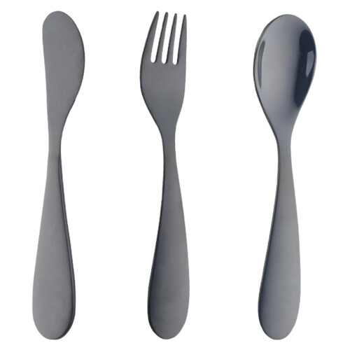 Kids Stainless Steel Cutlery Set Fork Spoon 3-Pc
