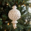 Christmas Tree Ornaments White and Gold Vintage Plastic 4