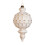 Christmas Tree Ornaments White and Gold Vintage Plastic 5