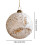 Christmas Tree Ornaments White and Gold Vintage Plastic 6