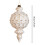 Christmas Tree Ornaments White and Gold Vintage Plastic 7