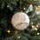Christmas Tree Ornaments White and Gold Vintage Plastic 8
