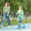 AIYAPLAY Kids Scooter, Foldable Kick Scooter w/ Adjustable Handlebar, Blue 1