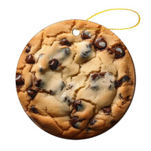 Ceramic Chocolate Chip Cookie Ornament Christmas Decor