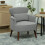 Corduroy Retro Accent Chair - Light Grey 4