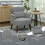 Corduroy Retro Accent Chair - Light Grey 7