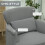 Corduroy Retro Accent Chair - Light Grey 8