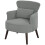 Corduroy Retro Accent Chair - Light Grey 2