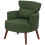 Corduroy Retro Accent Chair - Green 2