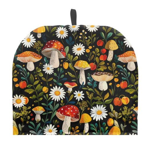 Mushroom Tea Cozy for Teapot or Kettle with Hanging Loop