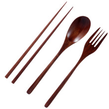 WHAMVOX Wooden Kitchen Fork Spoon Set 3 Pieces