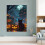 Black Cat Halloween Canvas Wall Art Framed 6