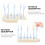 Baby Bottle Drying Rack White Detachable 1-Pack 3