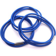 Trash Can Bands Set of 6 Blue Elastic Rubber Bands for