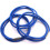 Trash Can Bands Set of 6 Blue Elastic Rubber Bands for 1