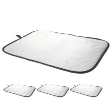 HEMOTON RV Door Window Shade Silver Aluminum Foil 4 pcs