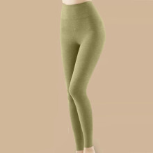 Women's High-Waisted Green Leggings Nylon Spandex XL