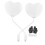 Rearview Mirrors for Motorcycles Scooters Heart Design 2 5
