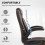 Faux Leather Office Chair. with Flip-Up Armrests - Brown 6