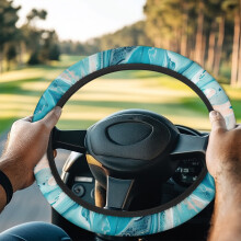 Marble Print Stretchable Steering Wheel Cover Heat