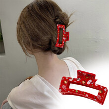 Christmas Hair Claw Clip Santa Claus Design 1pc