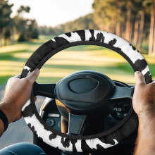 Cow Print Golf Cart Steering Wheel Cover Universal 13-14
