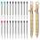 2Pack Bolt Action Pen Set, Hexagonal Solid Brass Pocket Pen with 20 Ballpoint Refills A 1