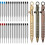 3Pack Bolt Action Pen Set, Hexagonal Solid Brass Pocket Pen with 30 Ballpoint Refills A 1