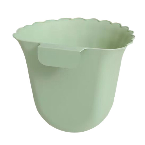 Flower-Shaped Kitchen Trash Bin Green 7.87x6.5x6.5 in 1