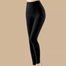Women's High-Waisted Dark Gray Leggings Nylon Spandex 2XL