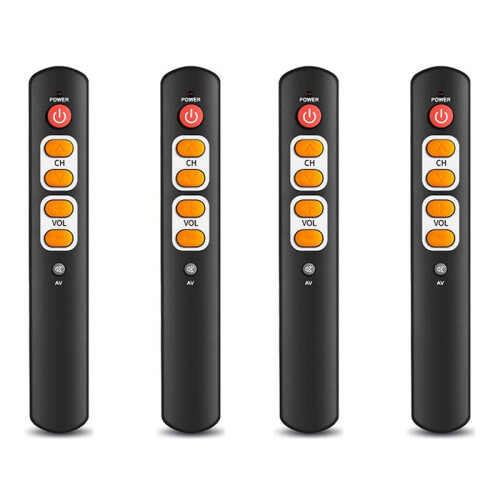 4 Peças Universal 6-Button  Remote Control IR Copy Learning Function Controle Remoto para TV, STB, DVD, DVB, VCR B
