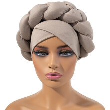 Boho Turban Hat Polyester Headwrap for Hair Styling