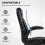 Faux Leather Office Chair. with Flip-Up Armrests - Black 7