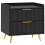 Elegant Two-Drawer Bedside Table - Black 1