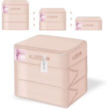 Compression Storage Bag Beige Large 21.3x16.5x11.8 in 2 Pack