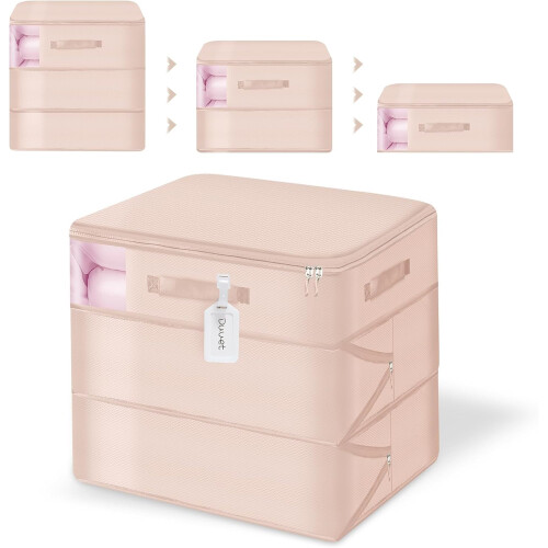 Compression Storage Bag Beige Large 21.3x16.5x11.8 in 2 Pack